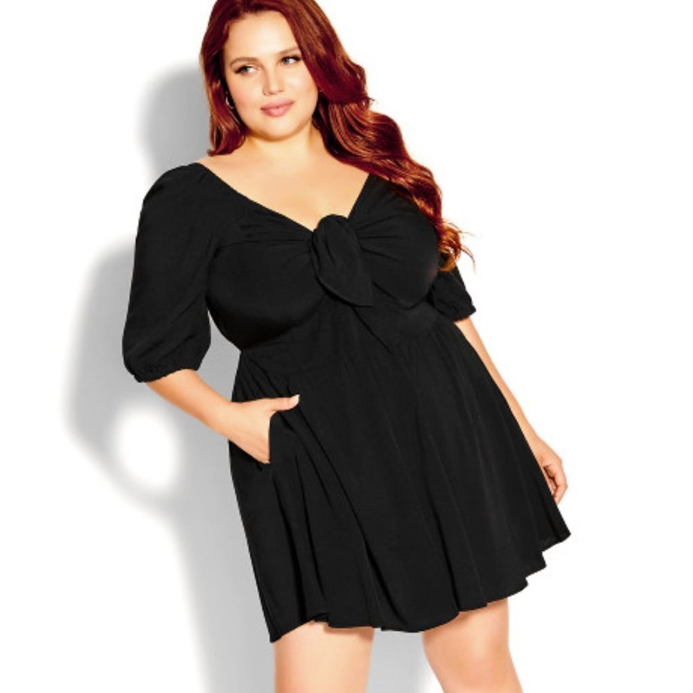 City Chic Black Mini Dress